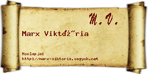 Marx Viktória névjegykártya
